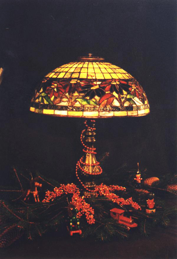 Reproduction of Tiffany 16" Poinsettia Lamp