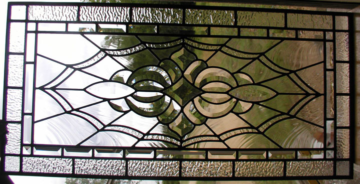 Beveled leaded glass window