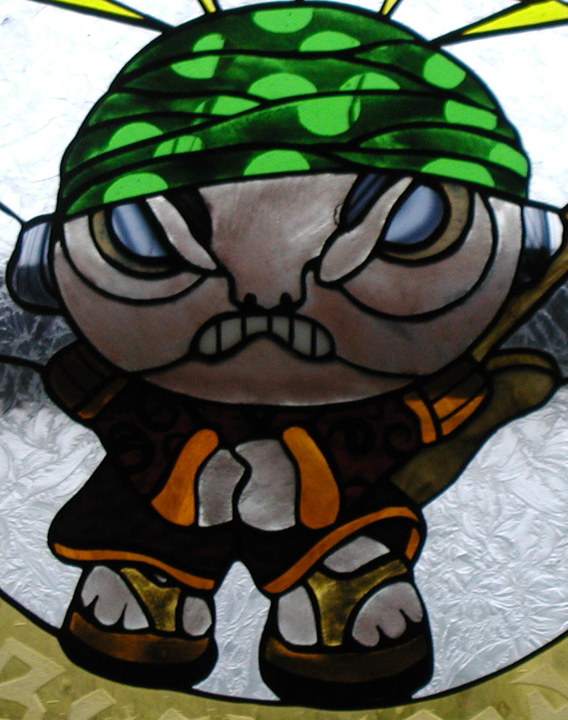 ABUCHOMAN stained glass hanging