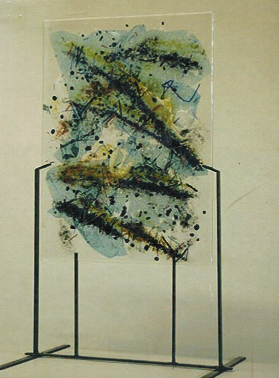 Fused Glass Sculptural Panel Clear