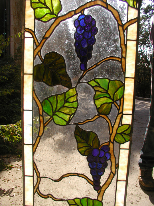 Leaded Glass graoes door panel