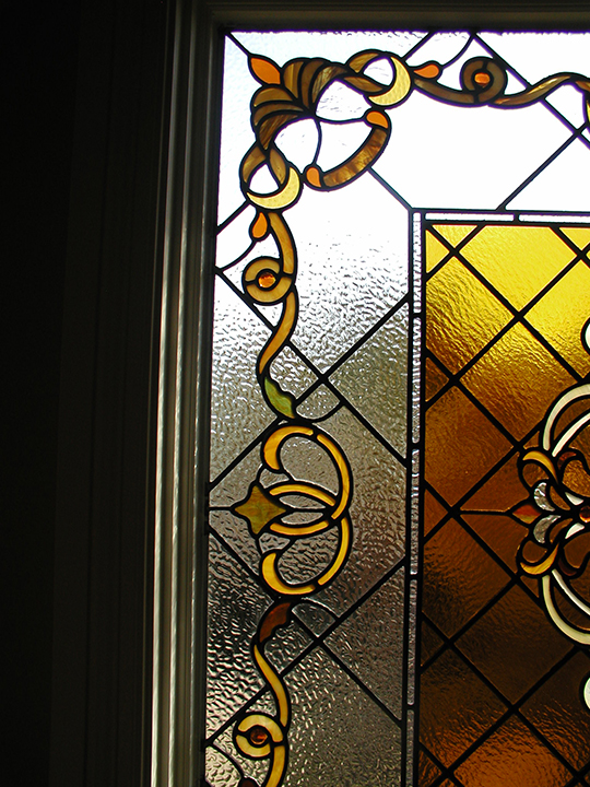 Bathroom Leaded Stained Glass Window 