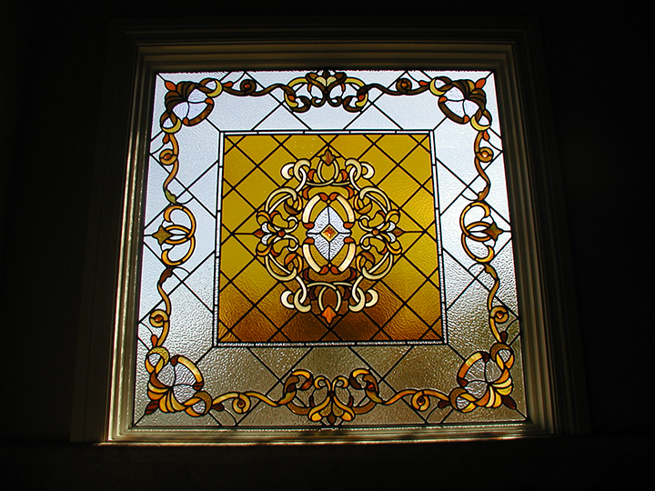 Bathroom Leaded Stained Glass Window 