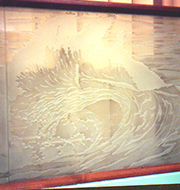 Carved Glass Baptismal Wall